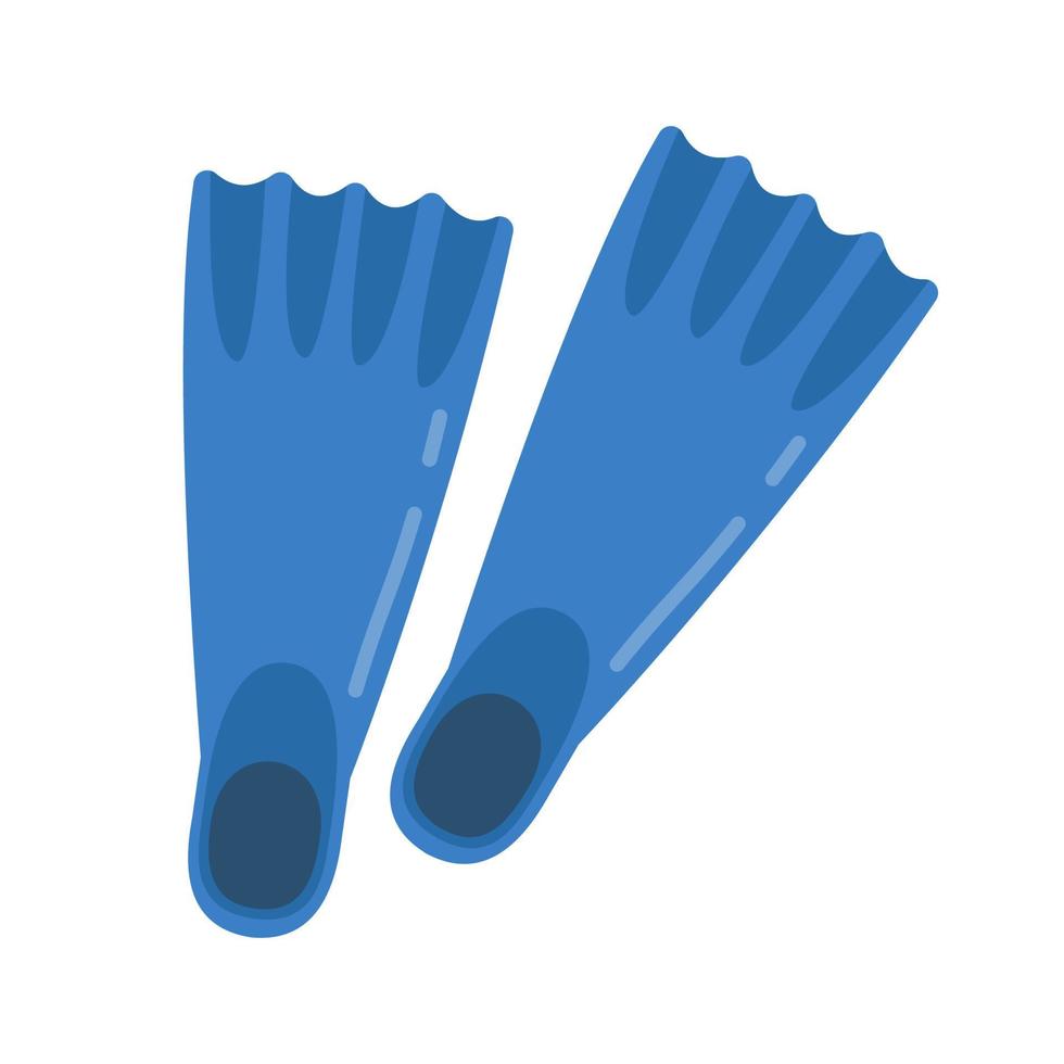 Diving fins. Underwater swimming aids. For rest during the holidays vector