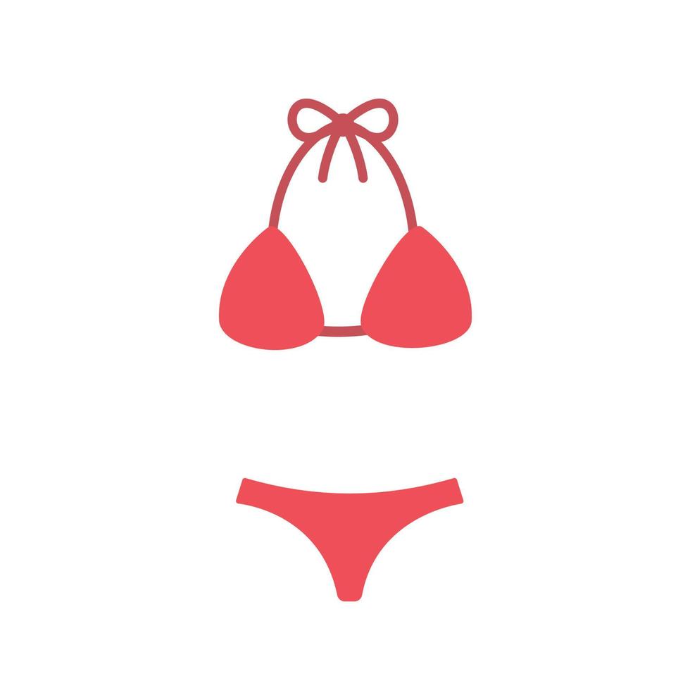 Beach bikini for women. summer seaside leisure tourism vector