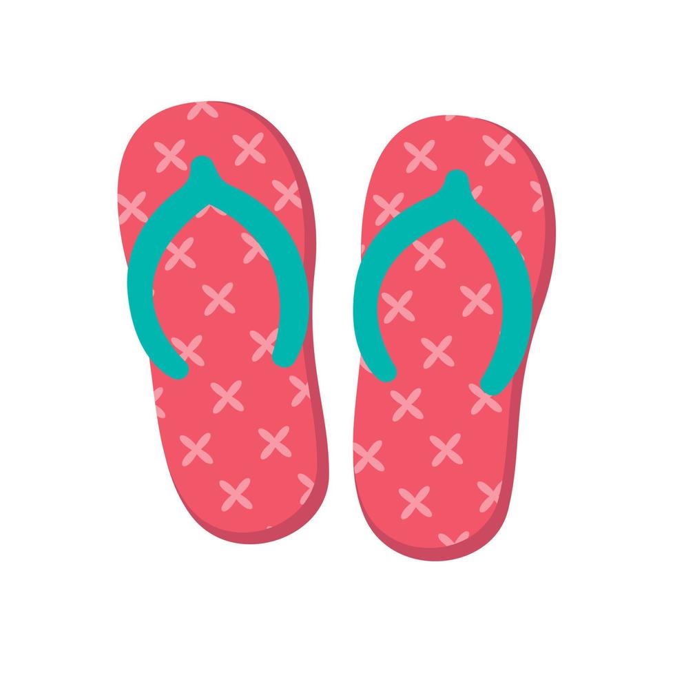flip flop beach shoes Relaxing by the sea during the holidays vector