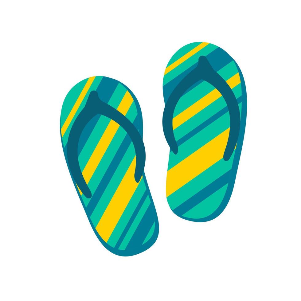 flip flop beach shoes Relaxing by the sea during the holidays vector