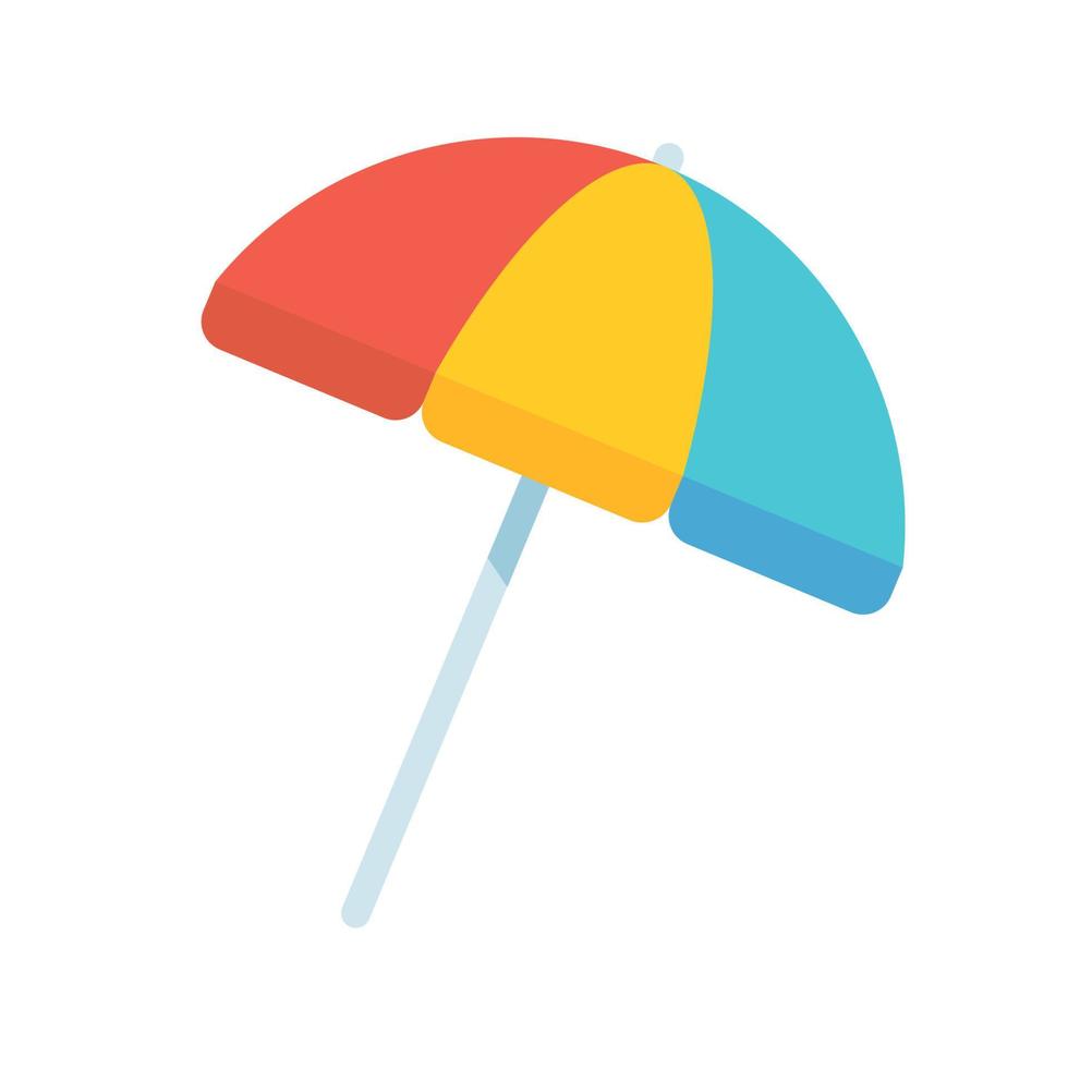 colorful beach umbrellas For protection from summer beach heat. vector