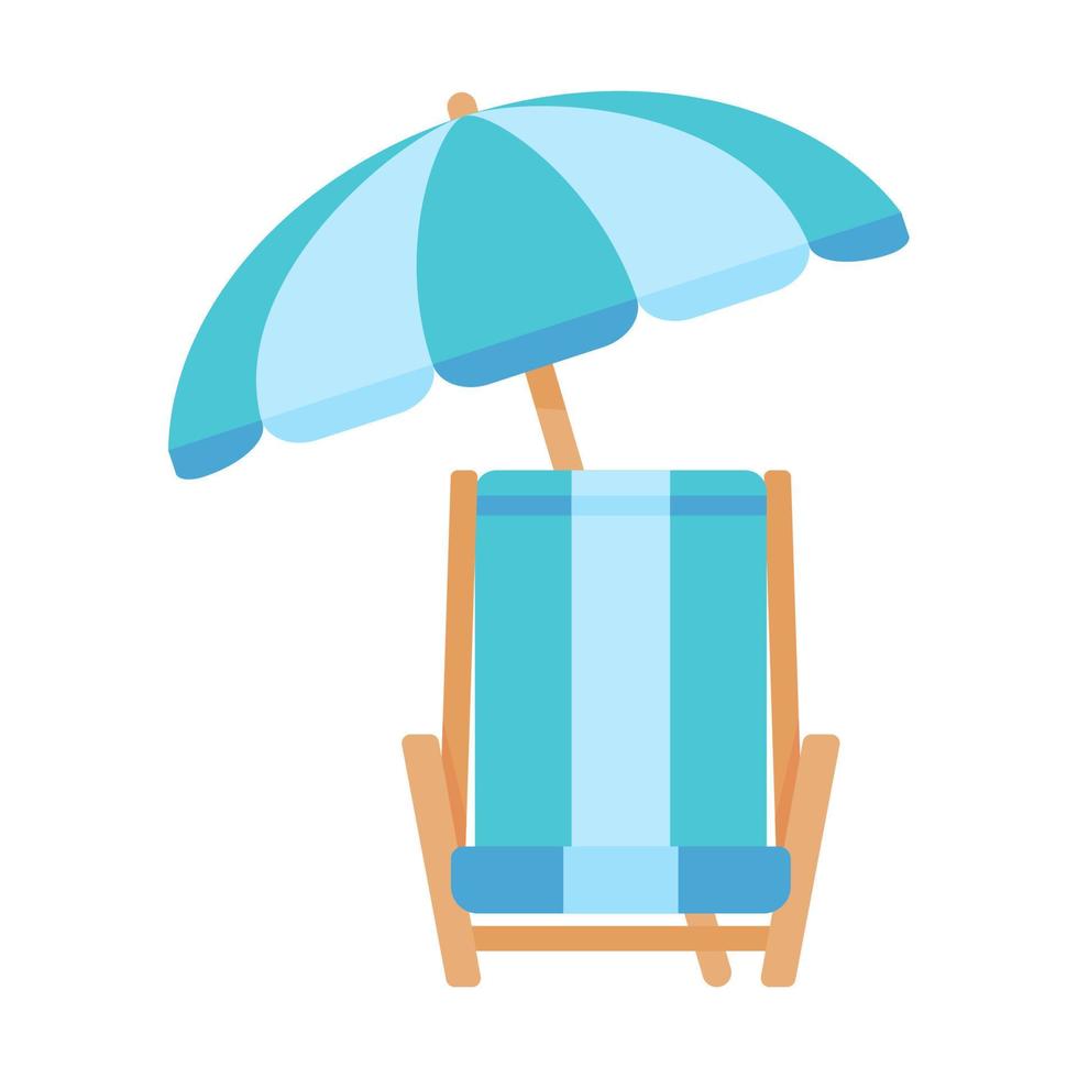 colorful beach chairs For relaxing by the sea on vacation vector