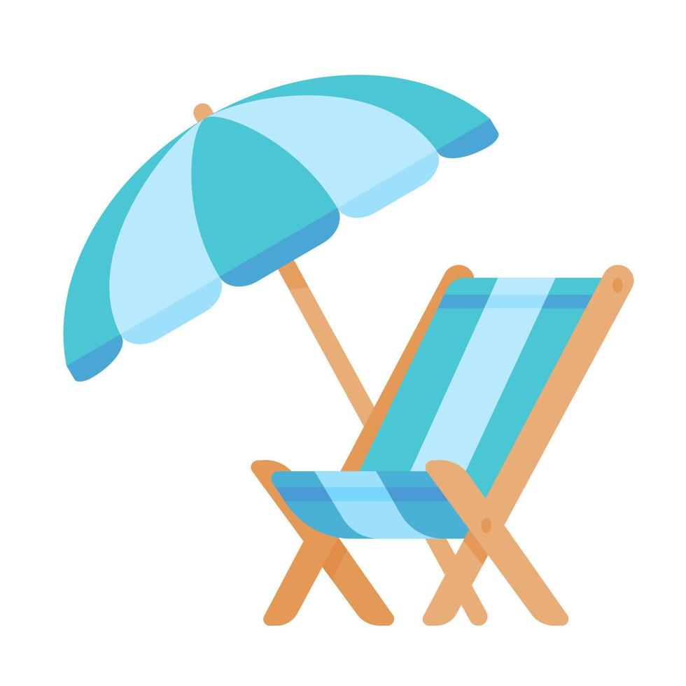 colorful beach chairs For relaxing by the sea on vacation vector