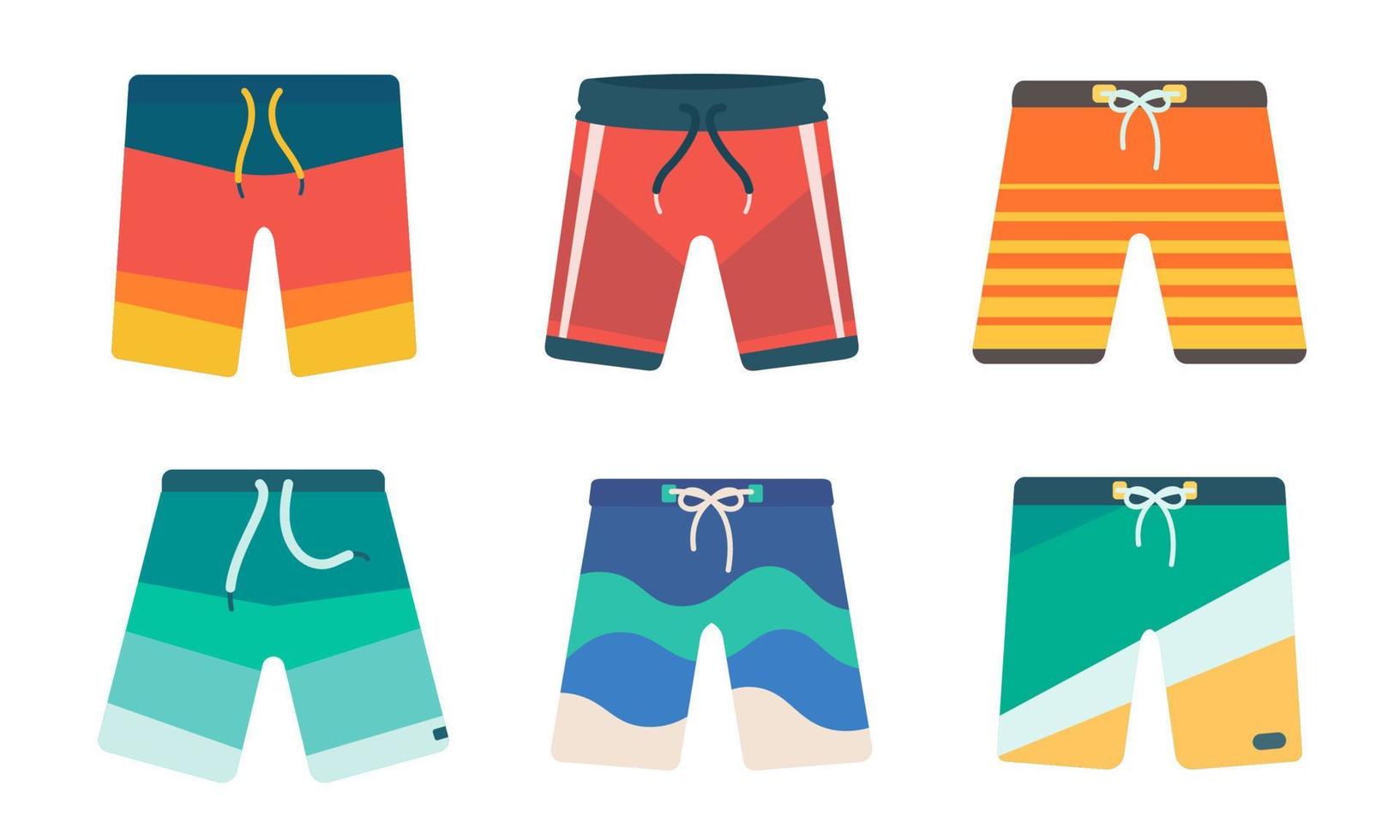 Surf pants. Clothing for water activities in surfing. summer seaside relaxation vector