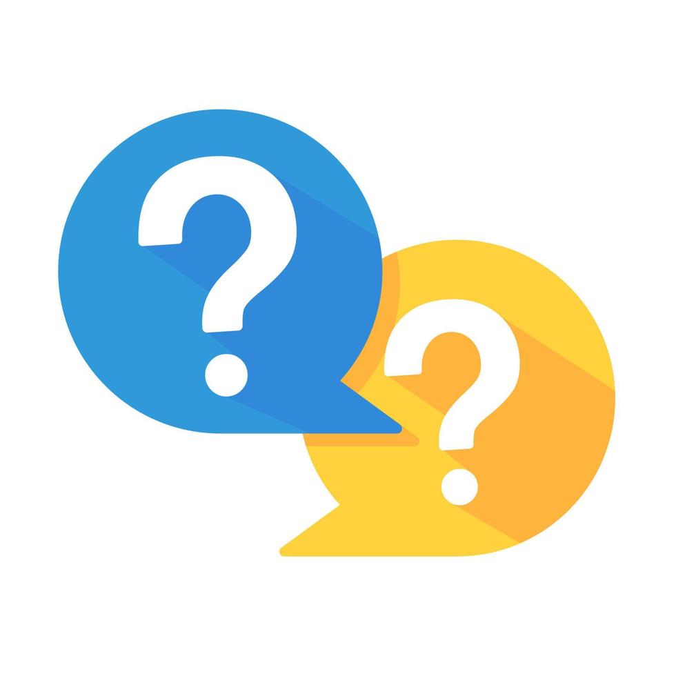speech bubbles with question marks doubt concept problem solving vector