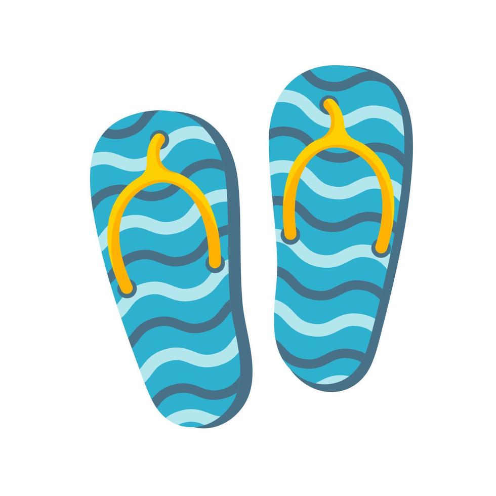 flip flop beach shoes Relaxing by the sea during the holidays vector