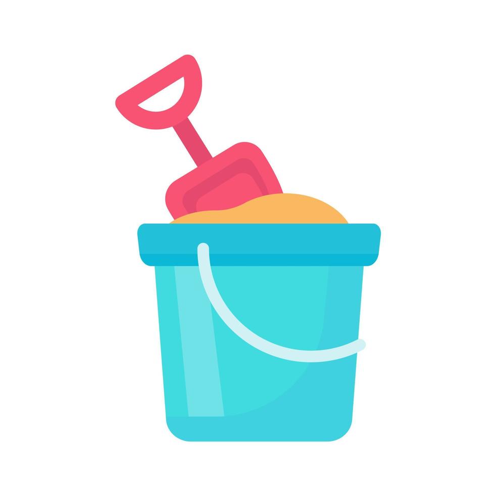 Sand buckets and scoops For children to play in building sand castles. vector