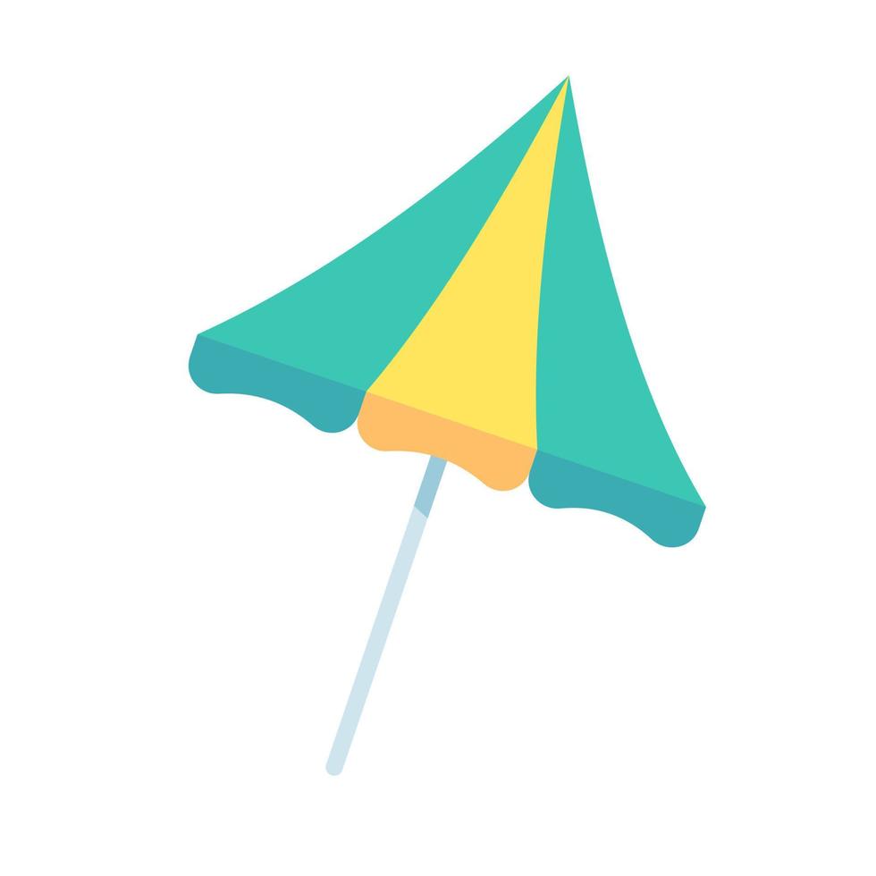 colorful beach umbrellas For protection from summer beach heat. vector