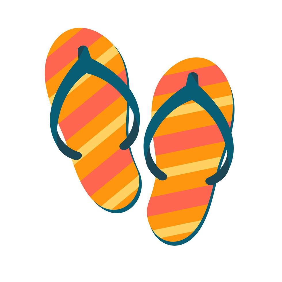 flip flop beach shoes Relaxing by the sea during the holidays vector