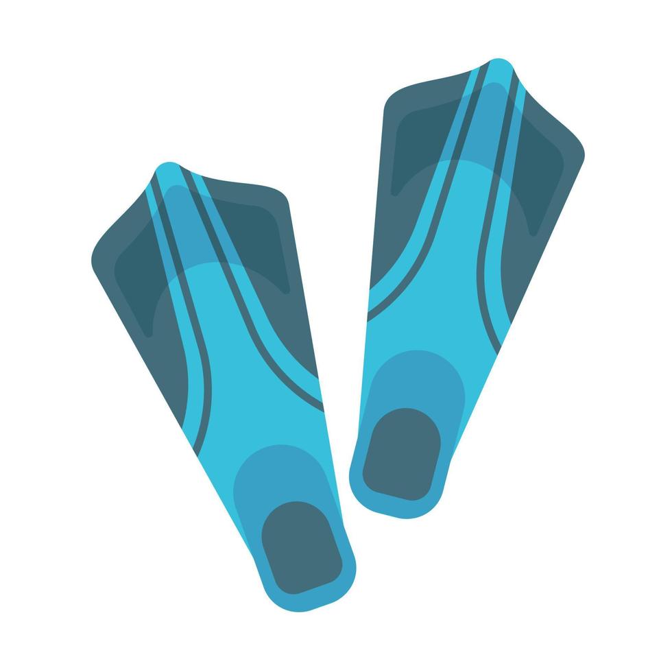 Diving fins. Underwater swimming aids. For rest during the holidays vector