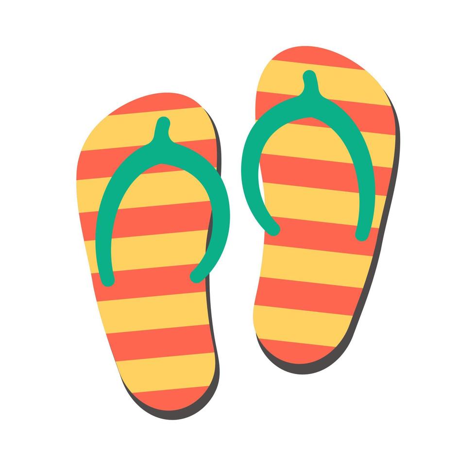 flip flop beach shoes Relaxing by the sea during the holidays vector