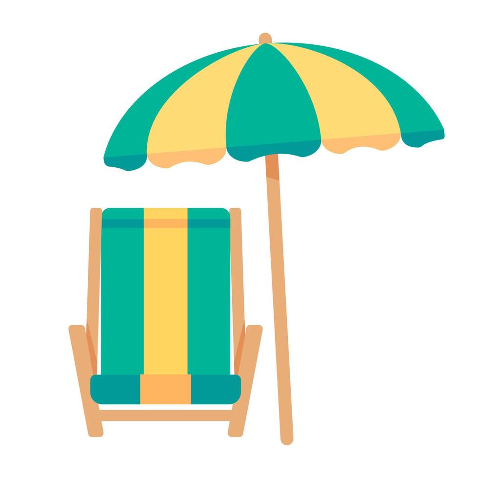 colorful beach chairs For relaxing by the sea on vacation vector