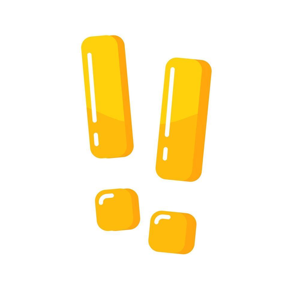 exclamation mark on quote text box surprise concept vector