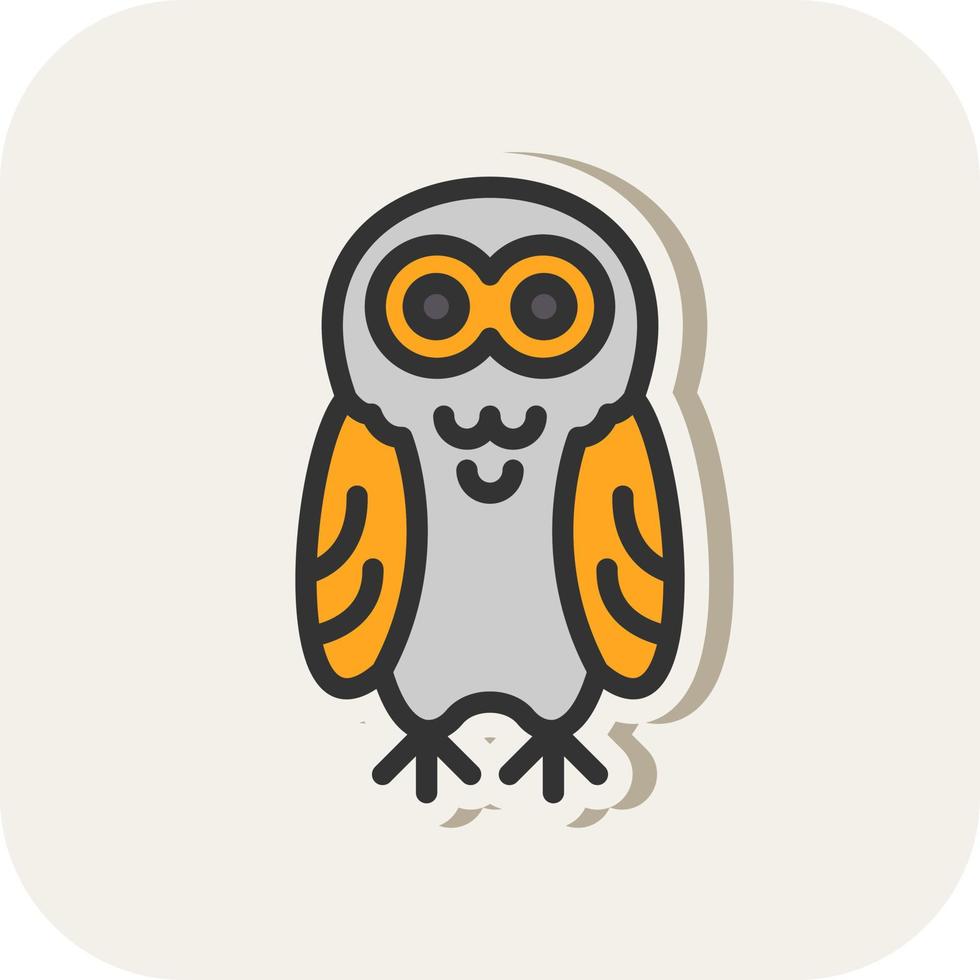 Snowy Owl Vector Icon Design