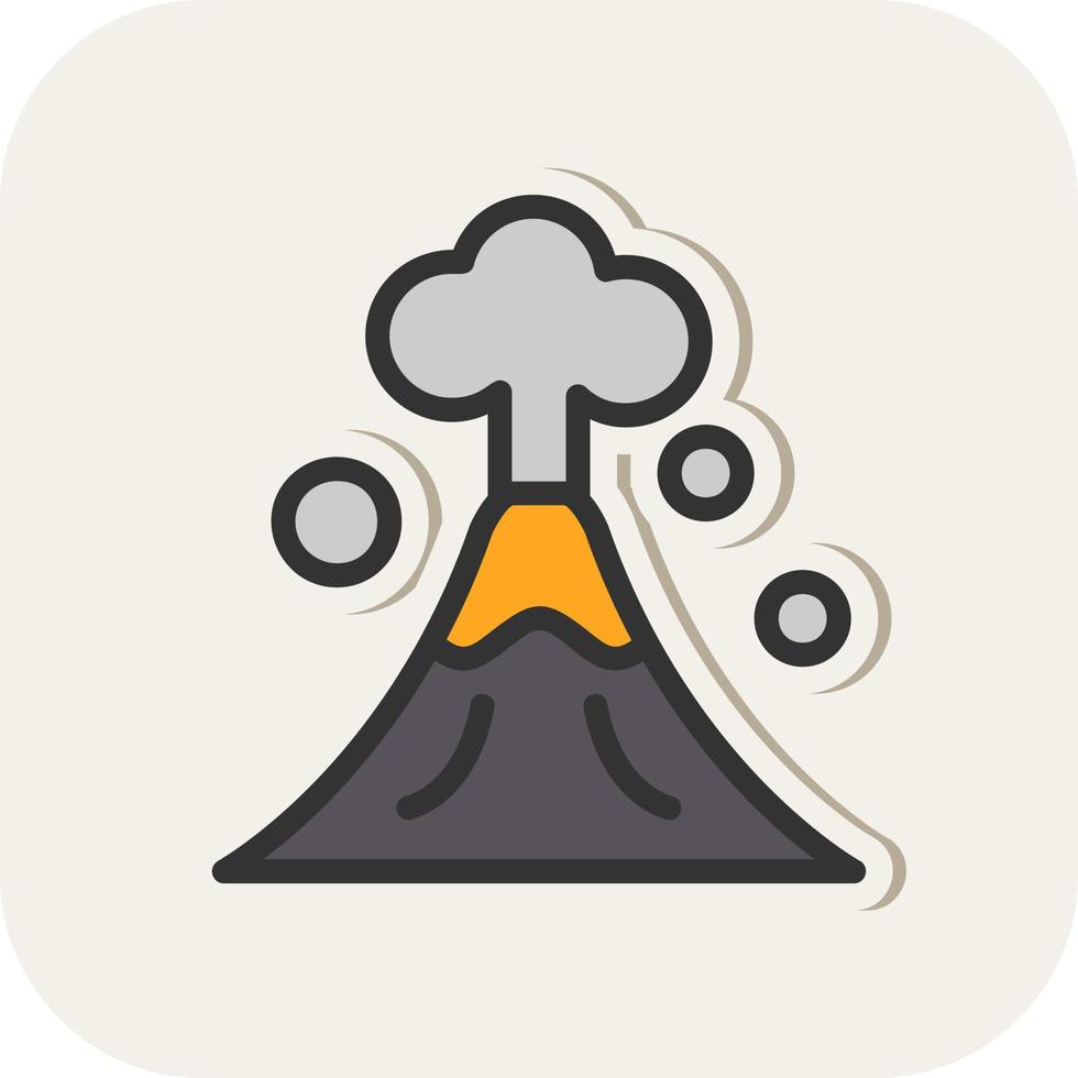 Volcano Vector Icon Design