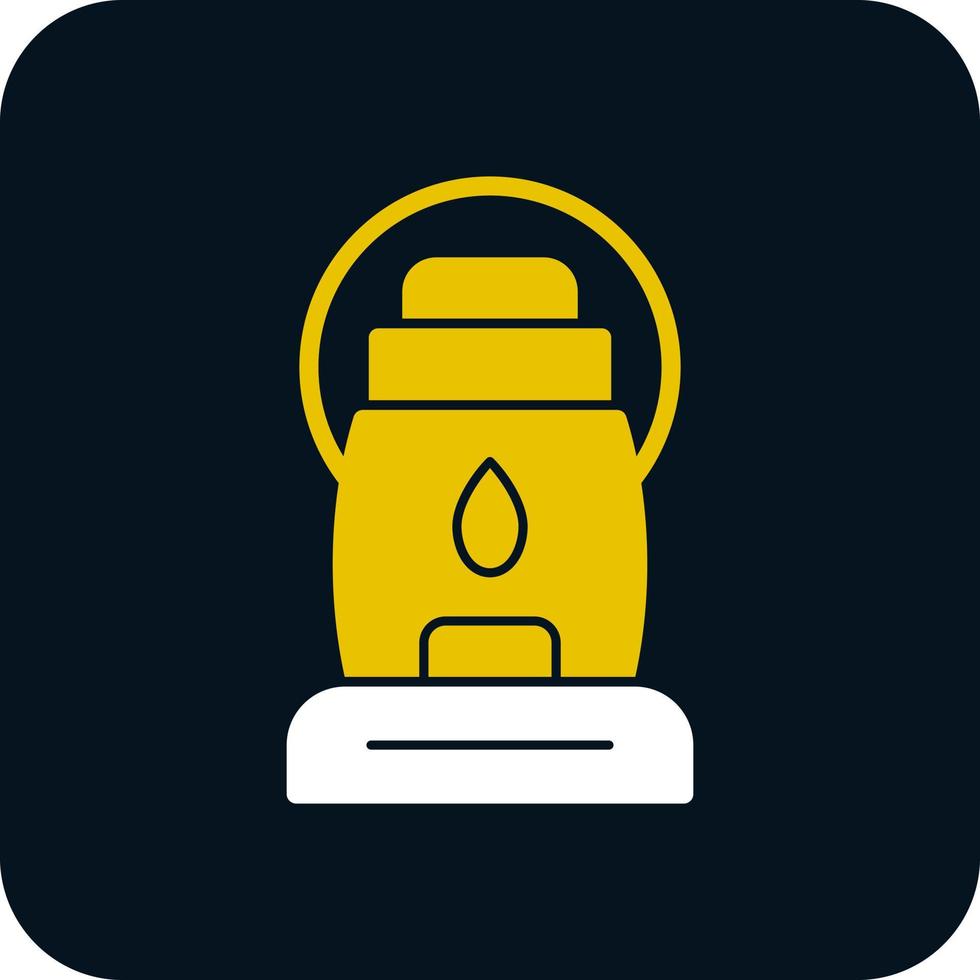 Oil Lamp Vector Icon Design