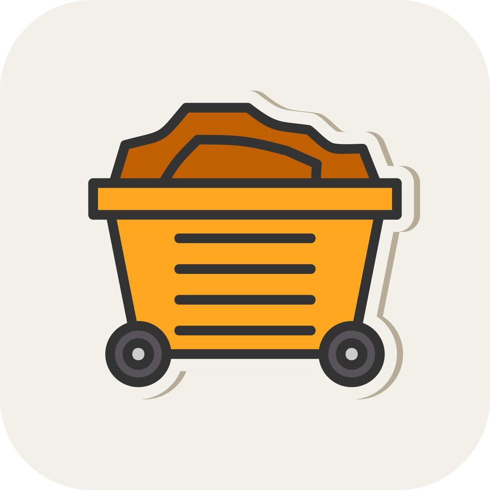 Mining Cart Vector Icon Design