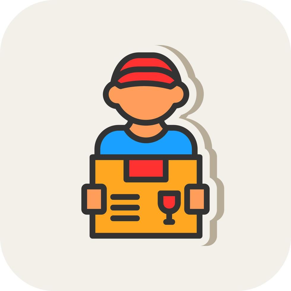 Delivery Man Vector Icon Design