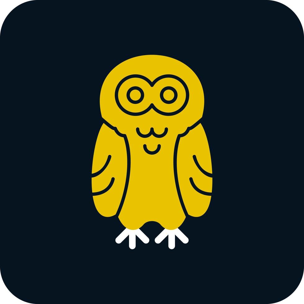 Snowy Owl Vector Icon Design