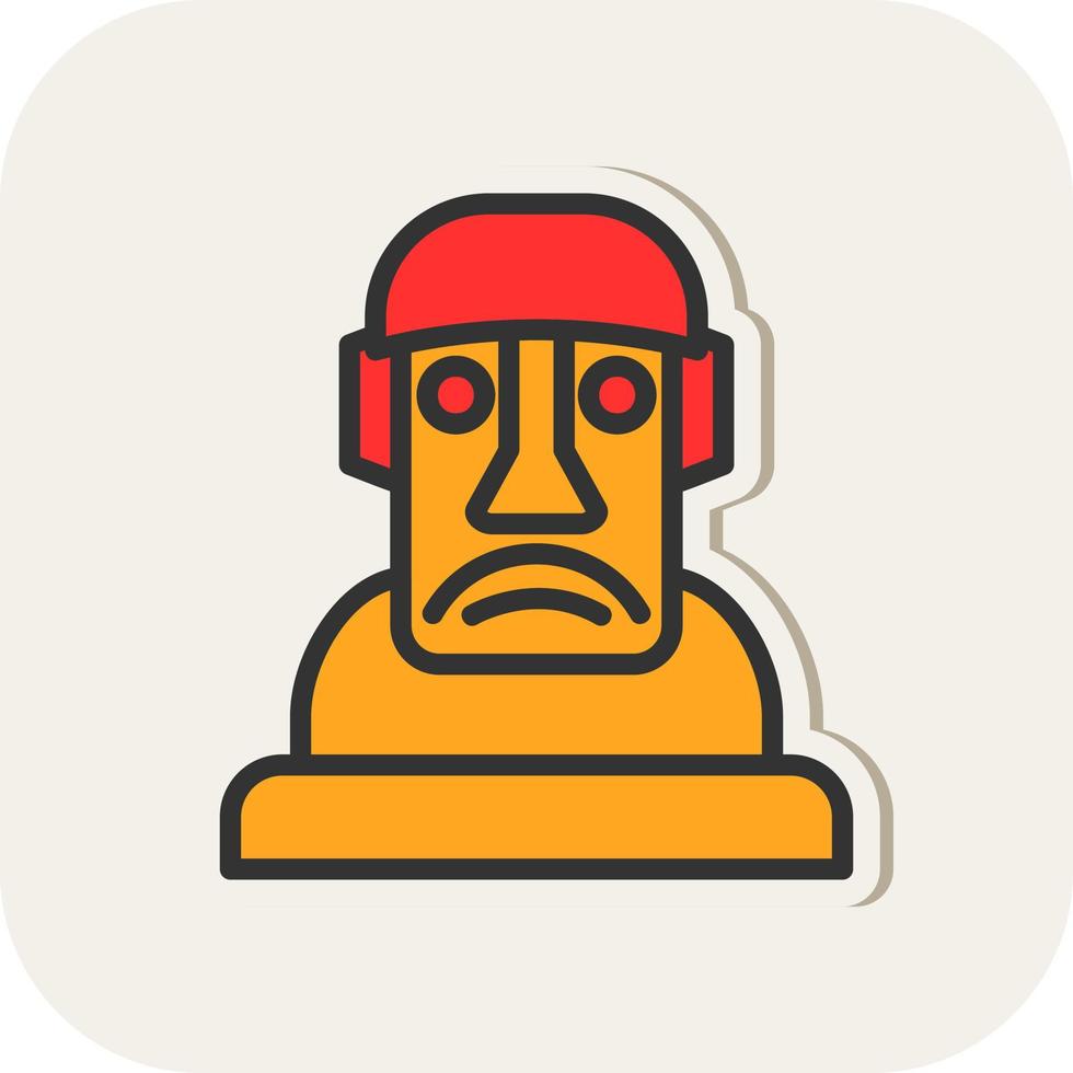 diseño de icono de vector moai