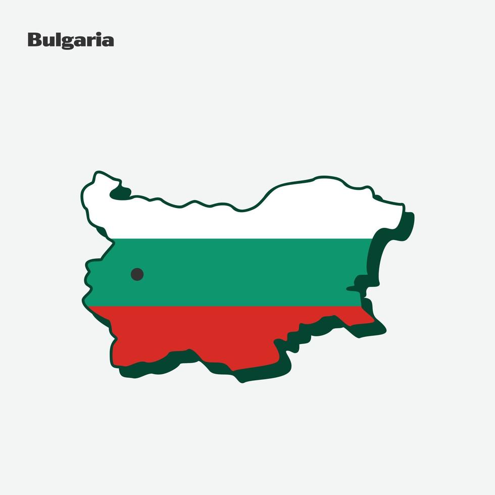 Bulgaria Country Nation Flag Map Infographic vector