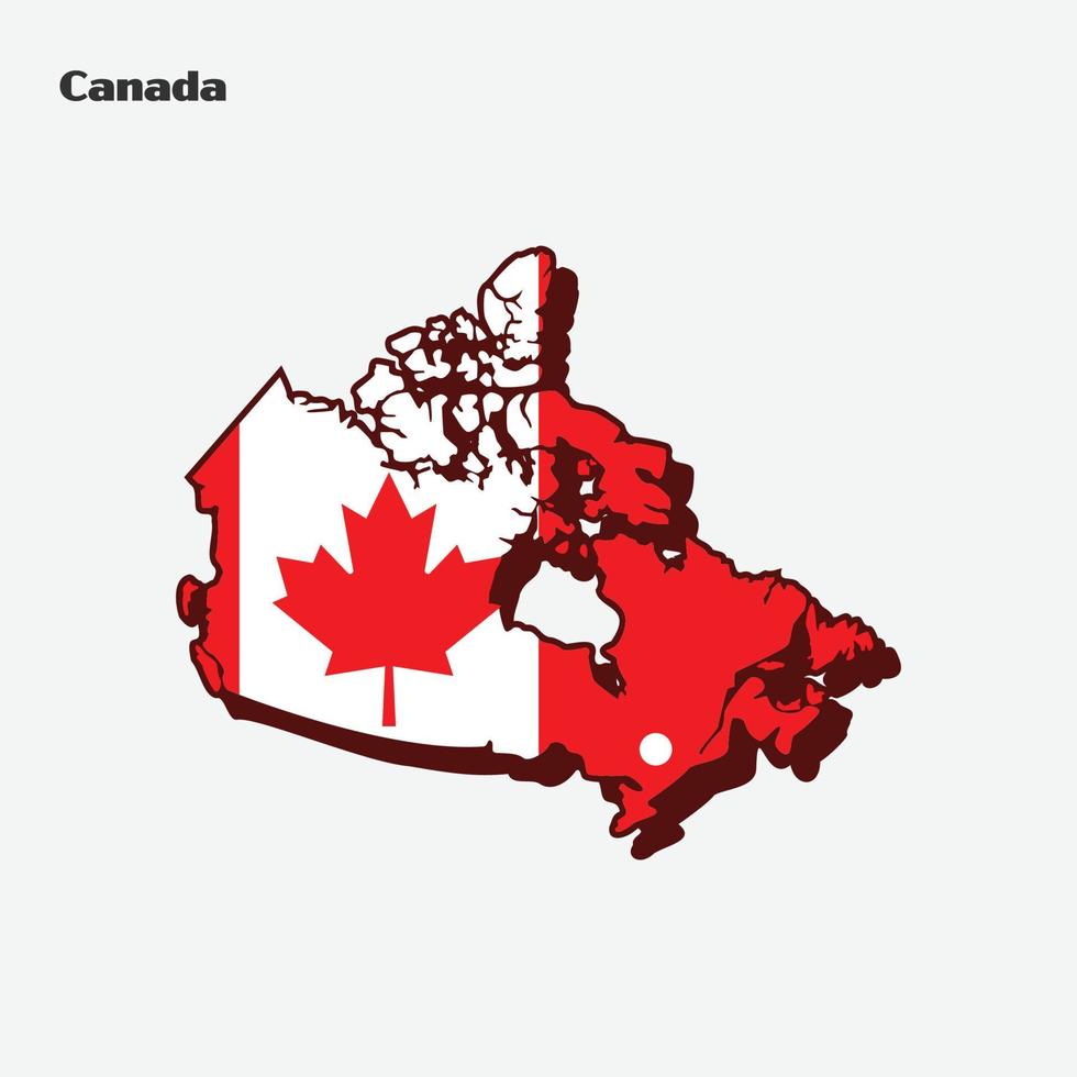 Canada Country Nation Flag Map Infographic vector