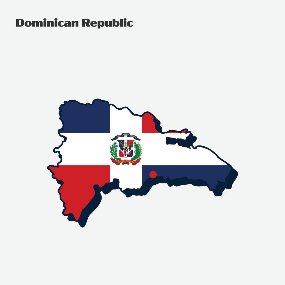 dominicano república país nación bandera mapa infografía vector