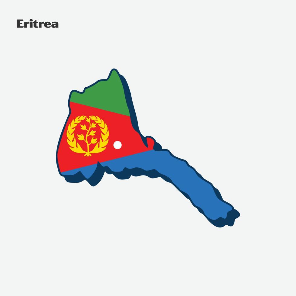 Eritrea Country Nation Flag Map Infographic vector