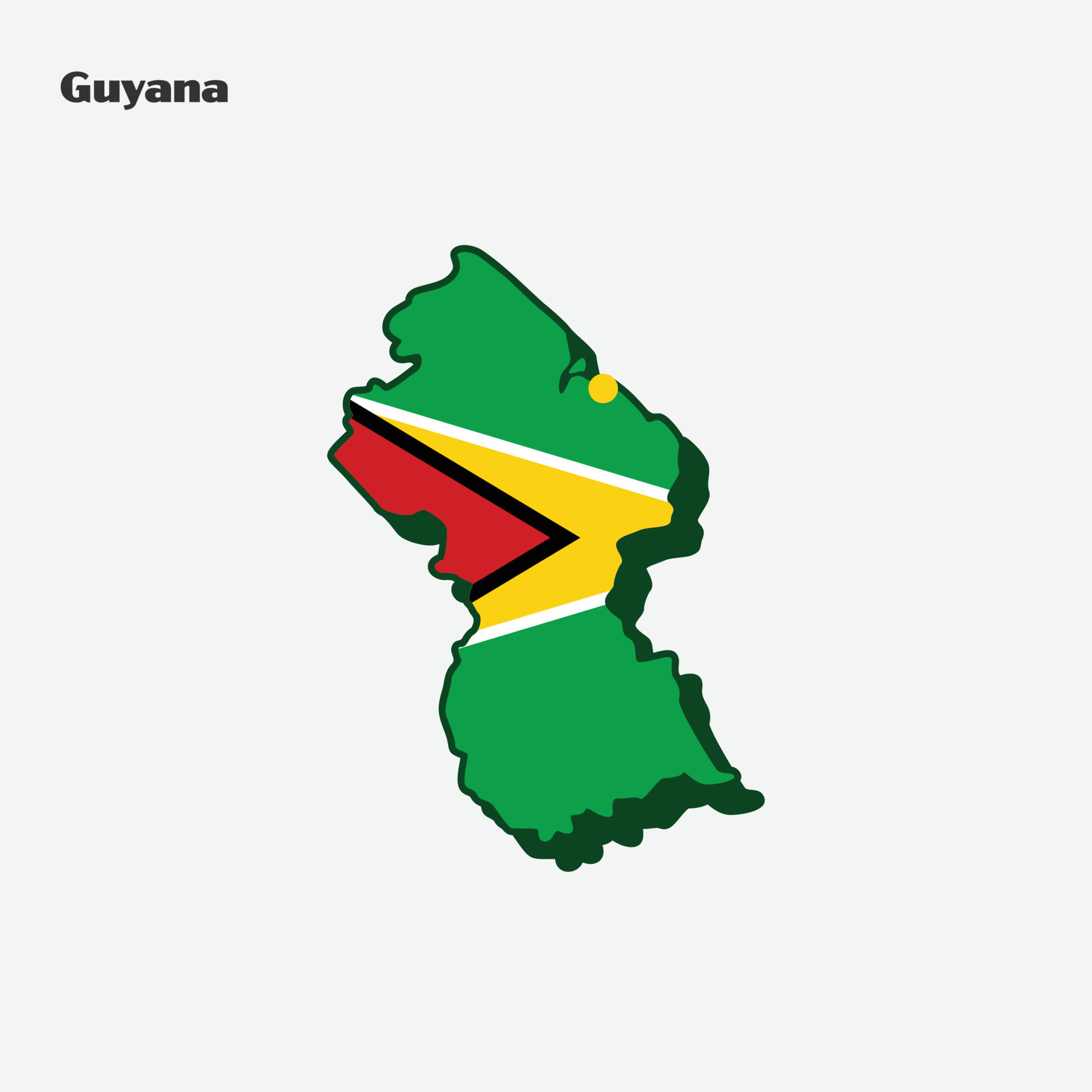 Guyana Country Flag Map Infographic 20187965 Vector Art at Vecteezy