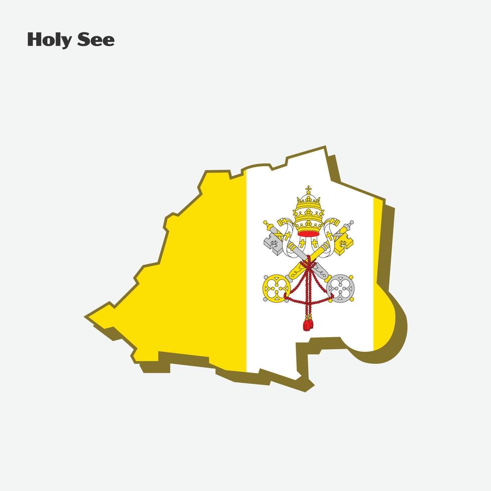 Holy See Country Flag Map Infographic vector