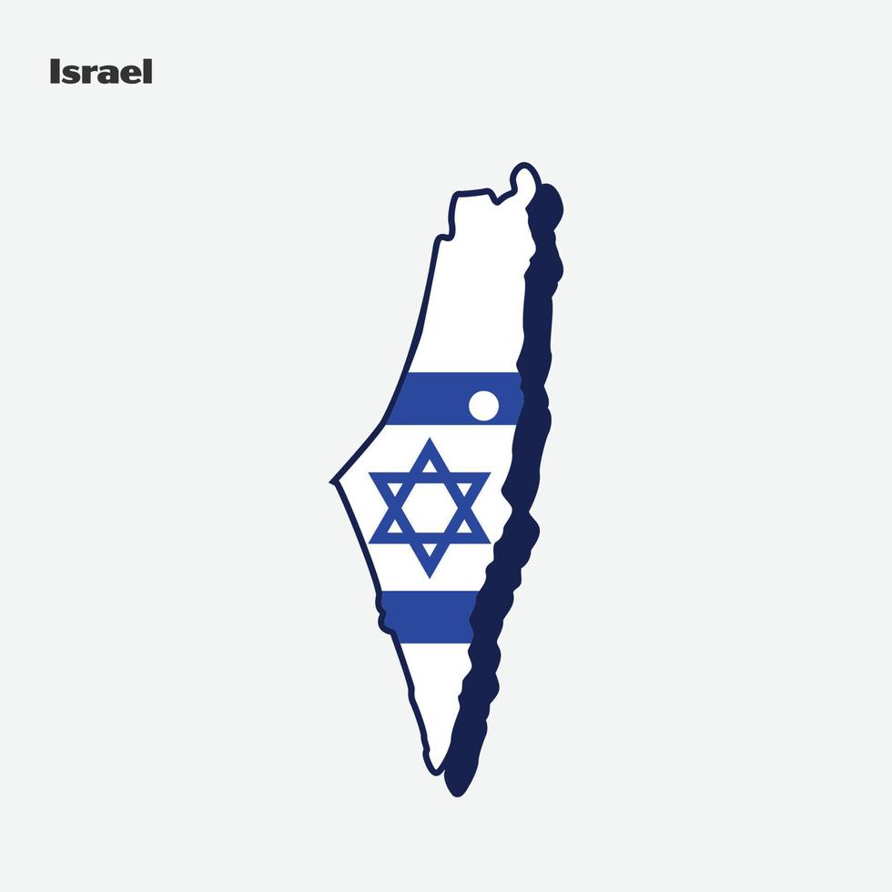 Israel Country Flag Map Infographics vector