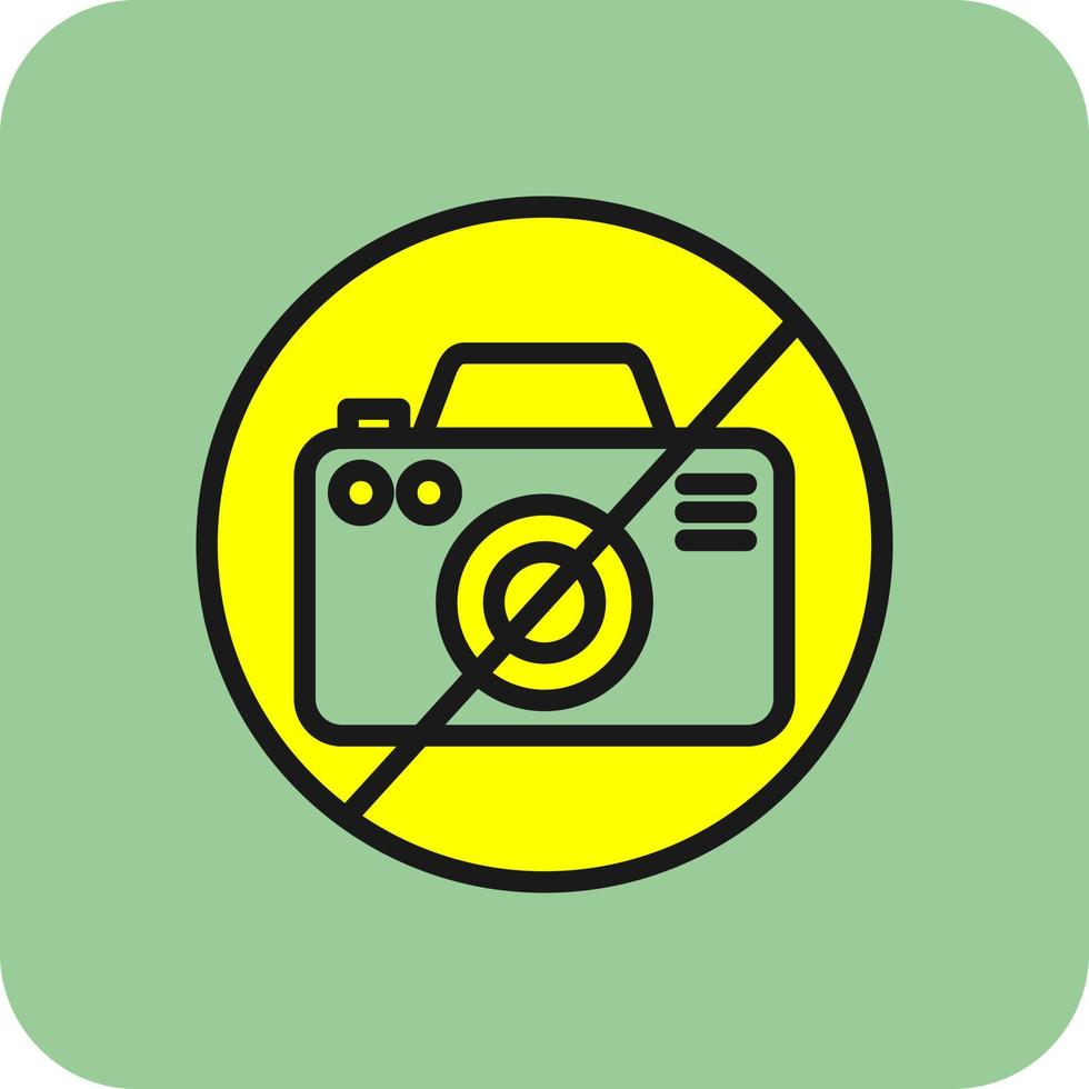 No Camera Vector Icon Design