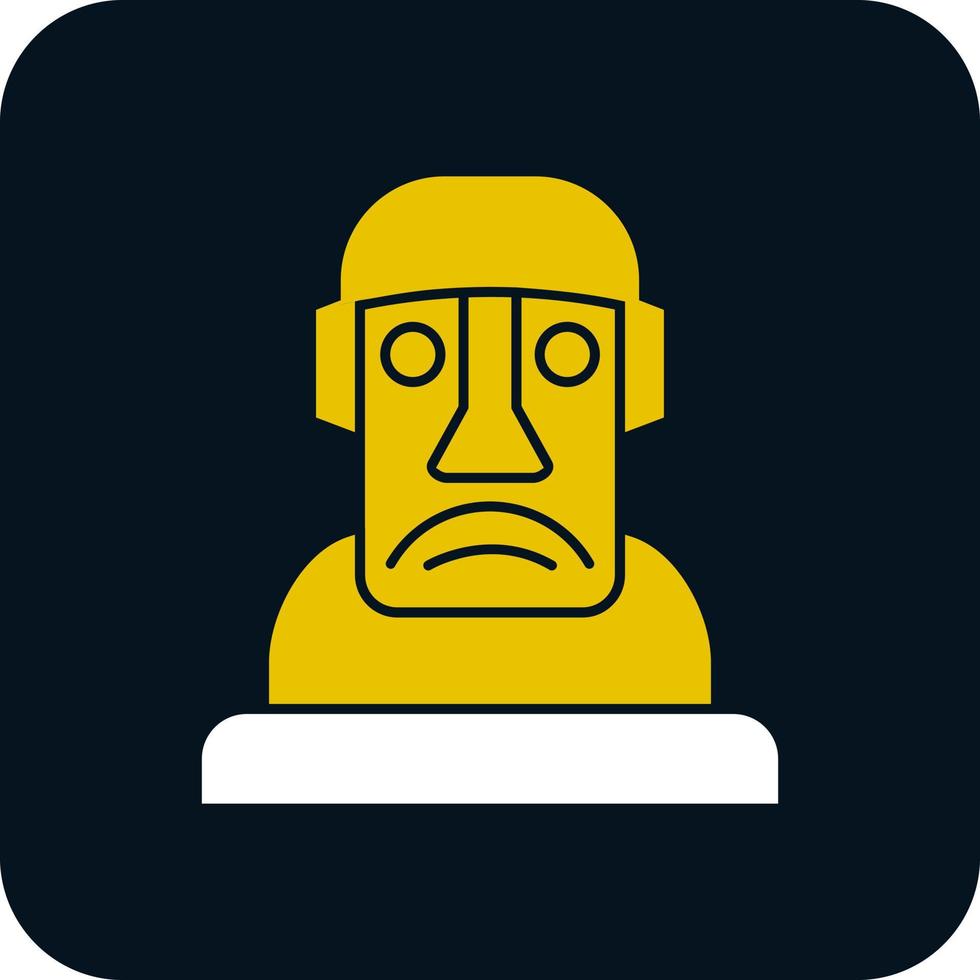 diseño de icono de vector moai