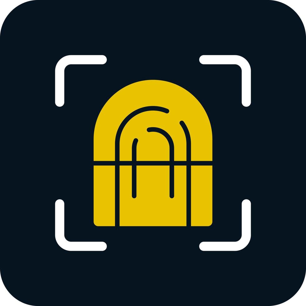 Fingerprint Scan Vector Icon Design