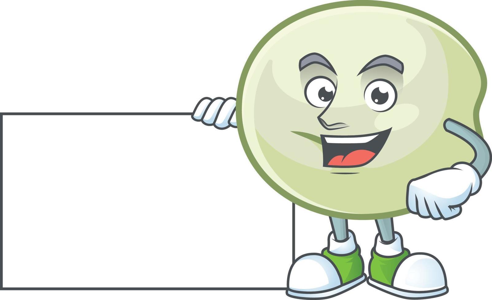 Green hoppang cartoon character style vector