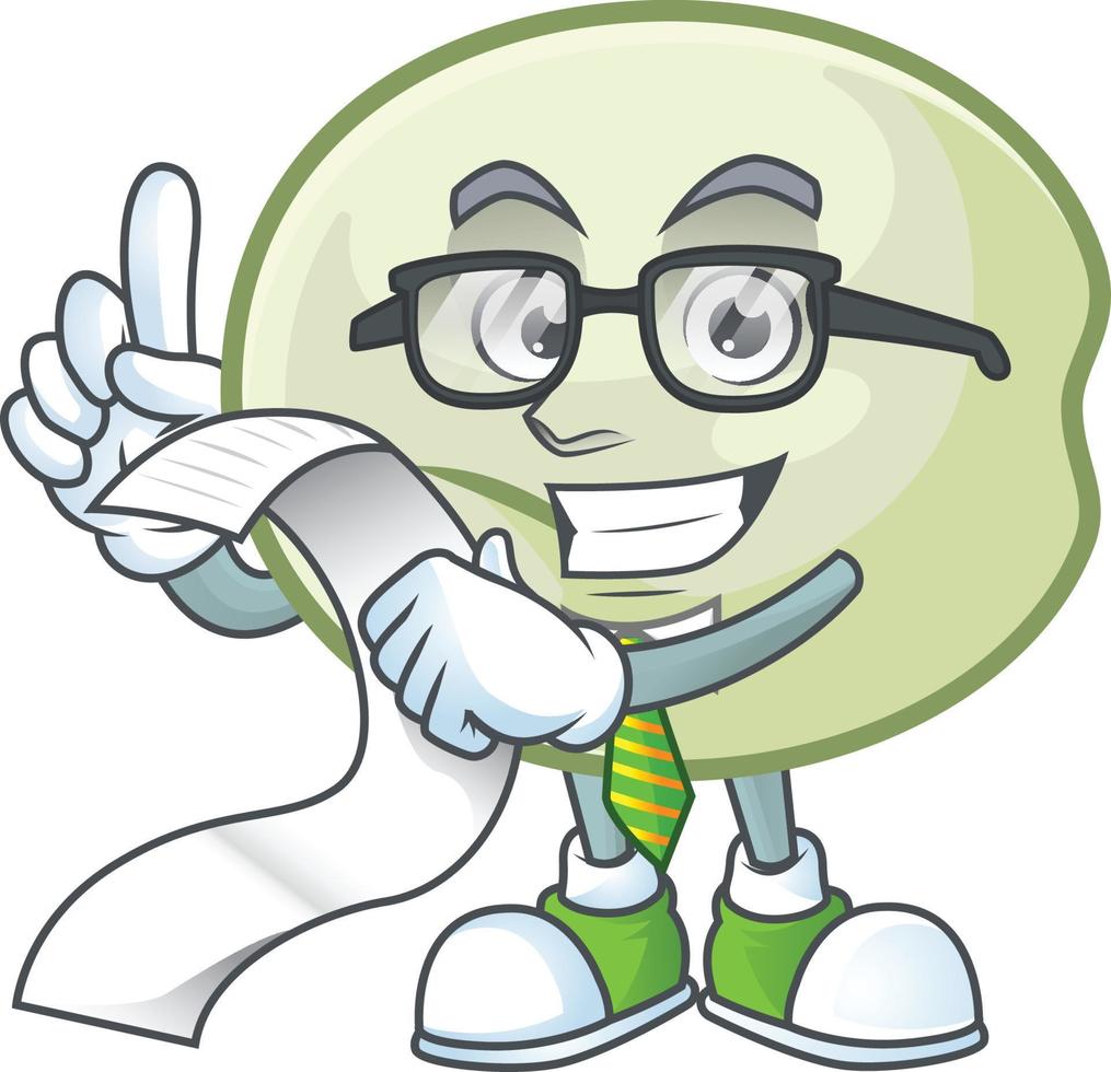 Green hoppang cartoon character style vector