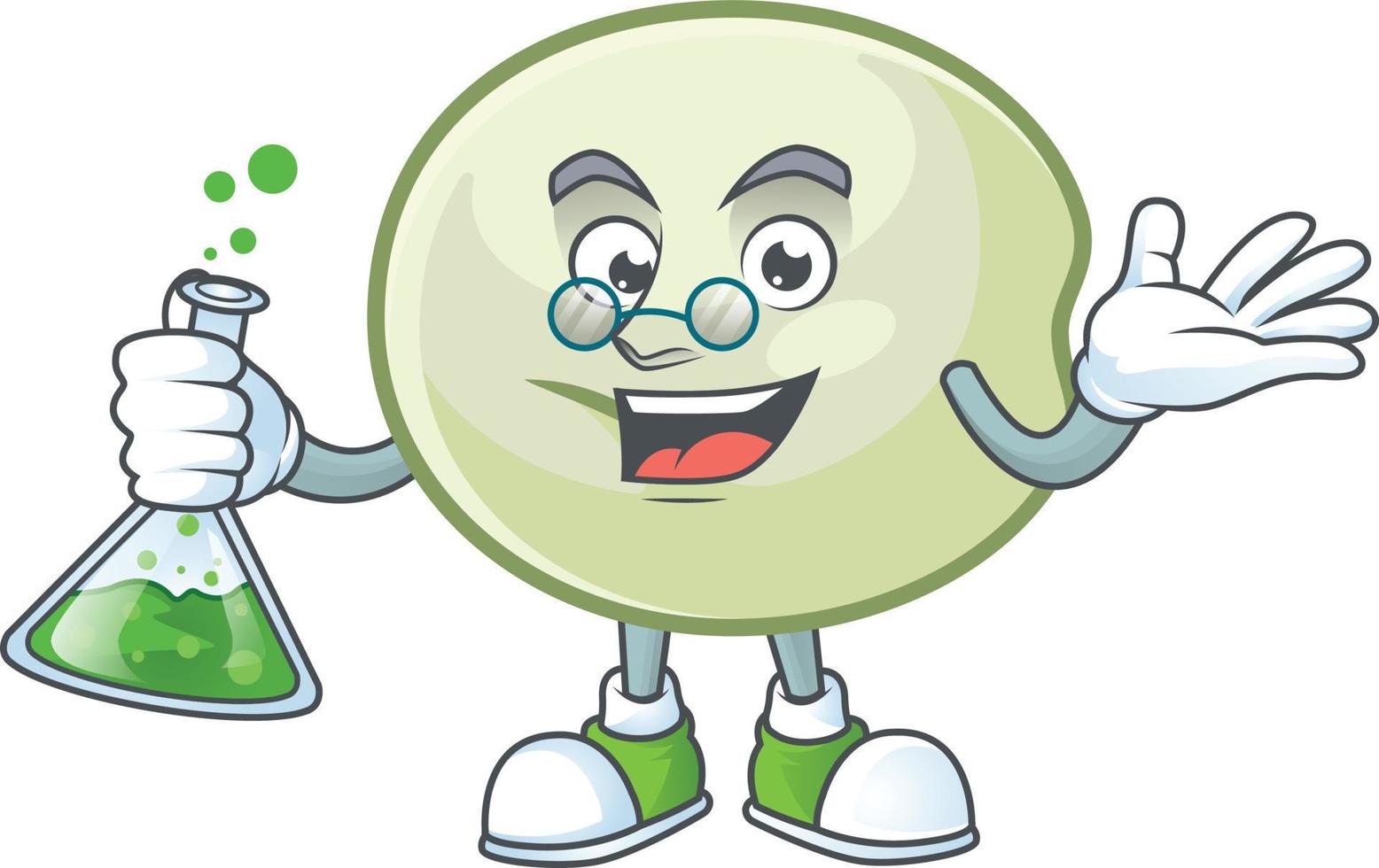 Green hoppang cartoon character style vector