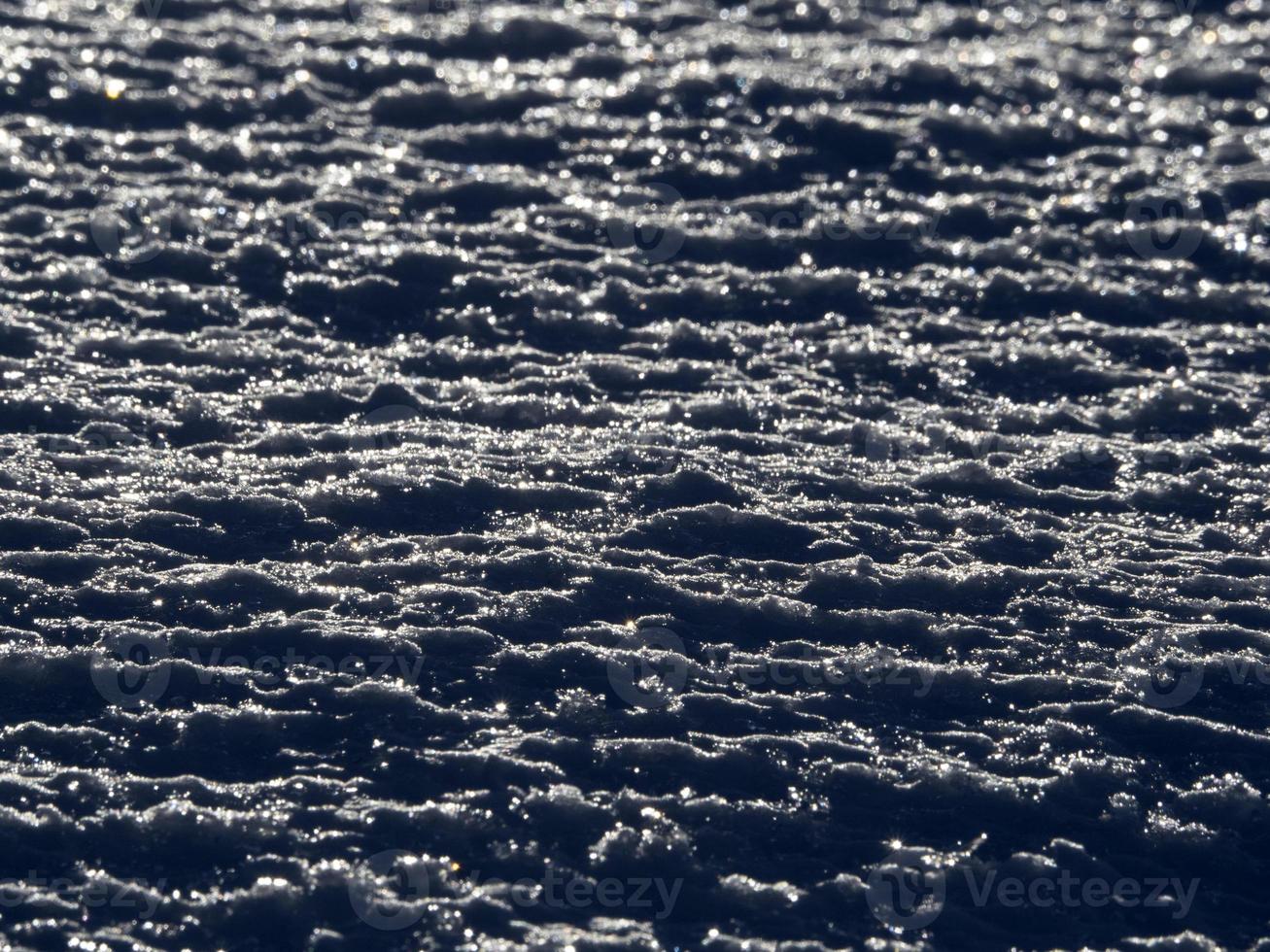 dolomites frozen snow detail on mountain photo