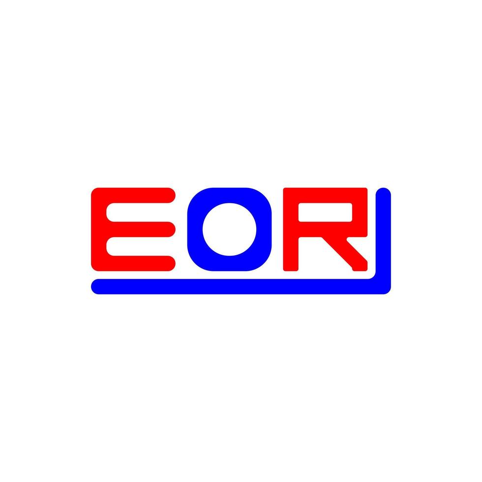 EOR letter logo creative design with vector graphic, EOR simple and modern logo.