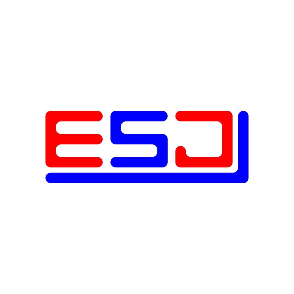 ESJ letter logo creative design with vector graphic, ESJ simple and modern logo.