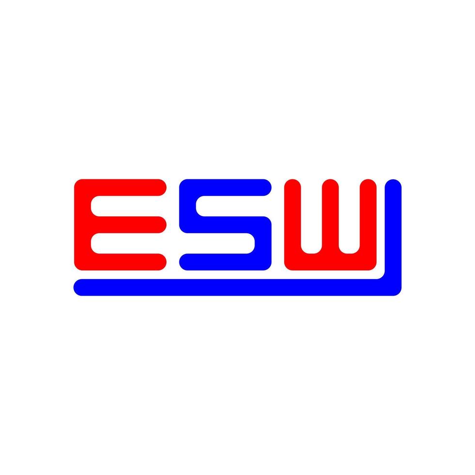 ESW letter logo creative design with vector graphic, ESW simple and modern logo.