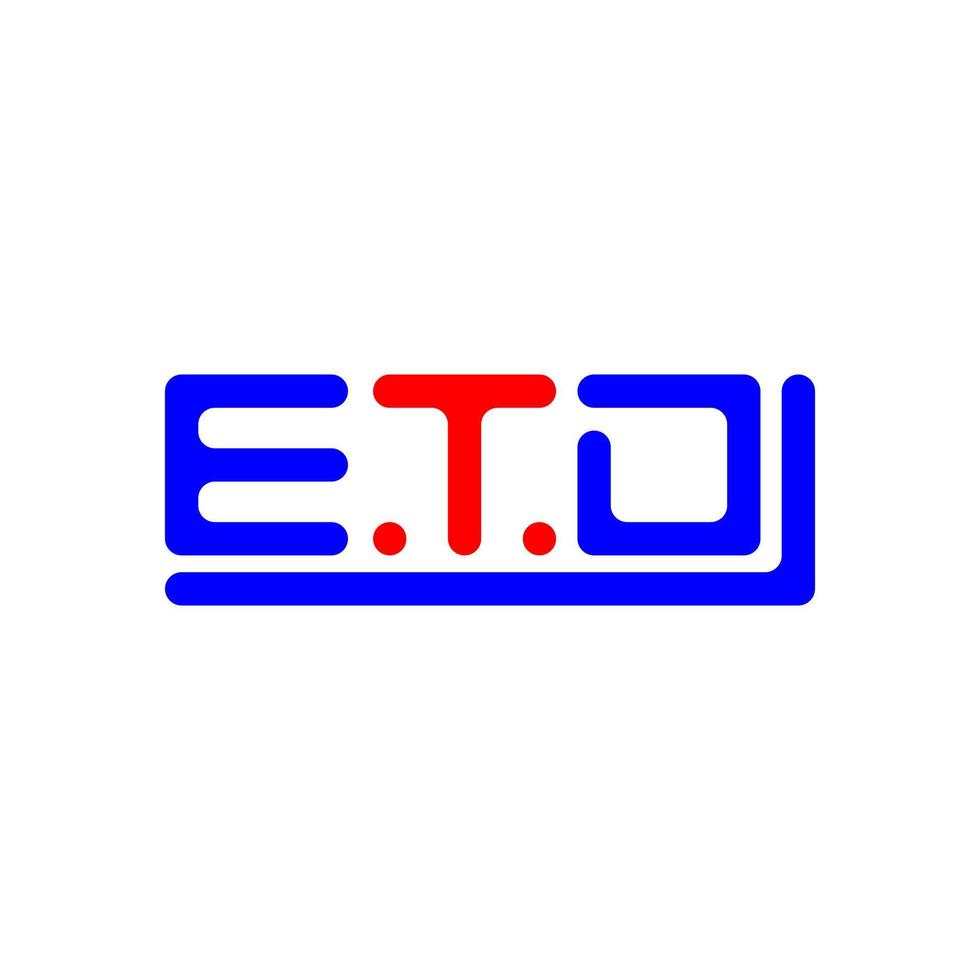 etd letra logo creativo diseño con vector gráfico, etd sencillo y moderno logo.