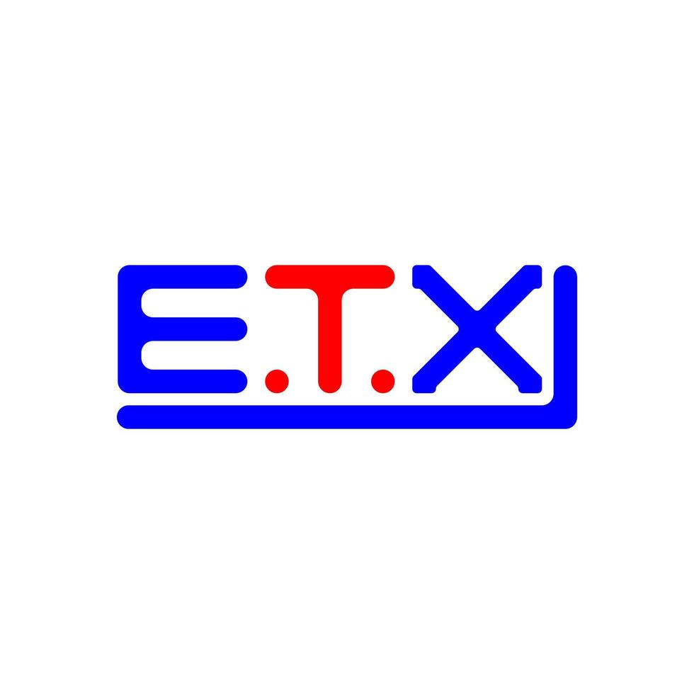 etx letra logo creativo diseño con vector gráfico, etx sencillo y moderno logo.
