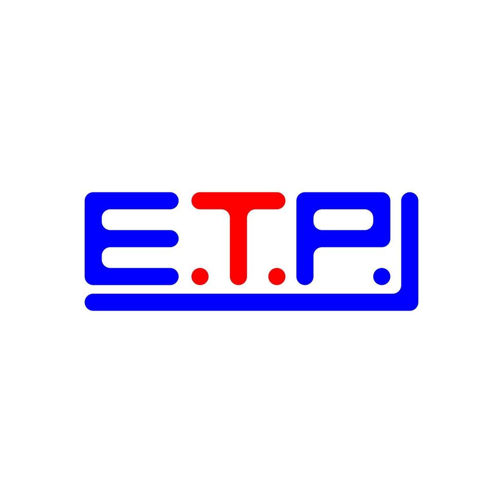 ETP letter logo creative design with vector graphic, ETP simple and modern logo.