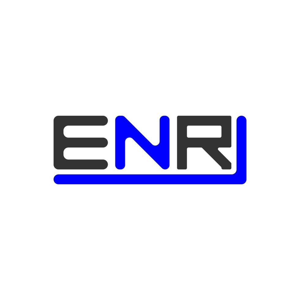 ENR letter logo creative design with vector graphic, ENR simple and modern logo.