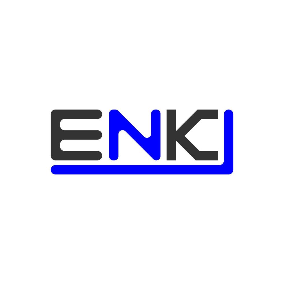 ENK letter logo creative design with vector graphic, ENK simple and modern logo.