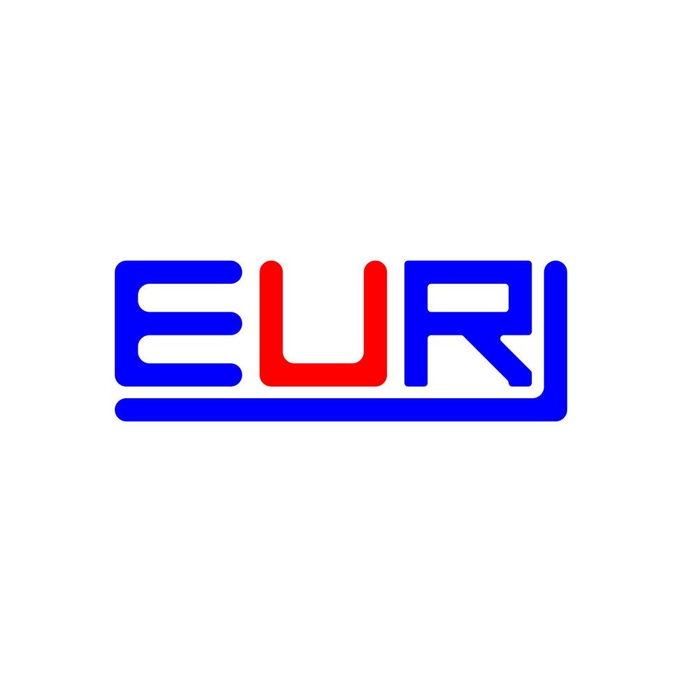 EUR letra logo creativo diseño con vector gráfico, EUR sencillo y moderno logo.