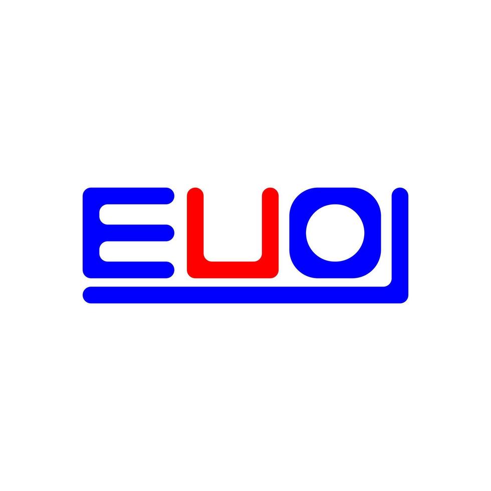 EUO letter logo creative design with vector graphic, EUO simple and modern logo.