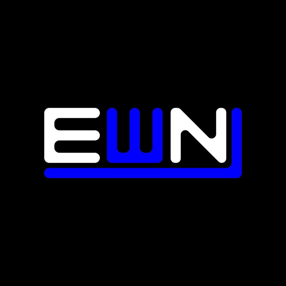 EWN letter logo creative design with vector graphic, EWN simple and modern logo.