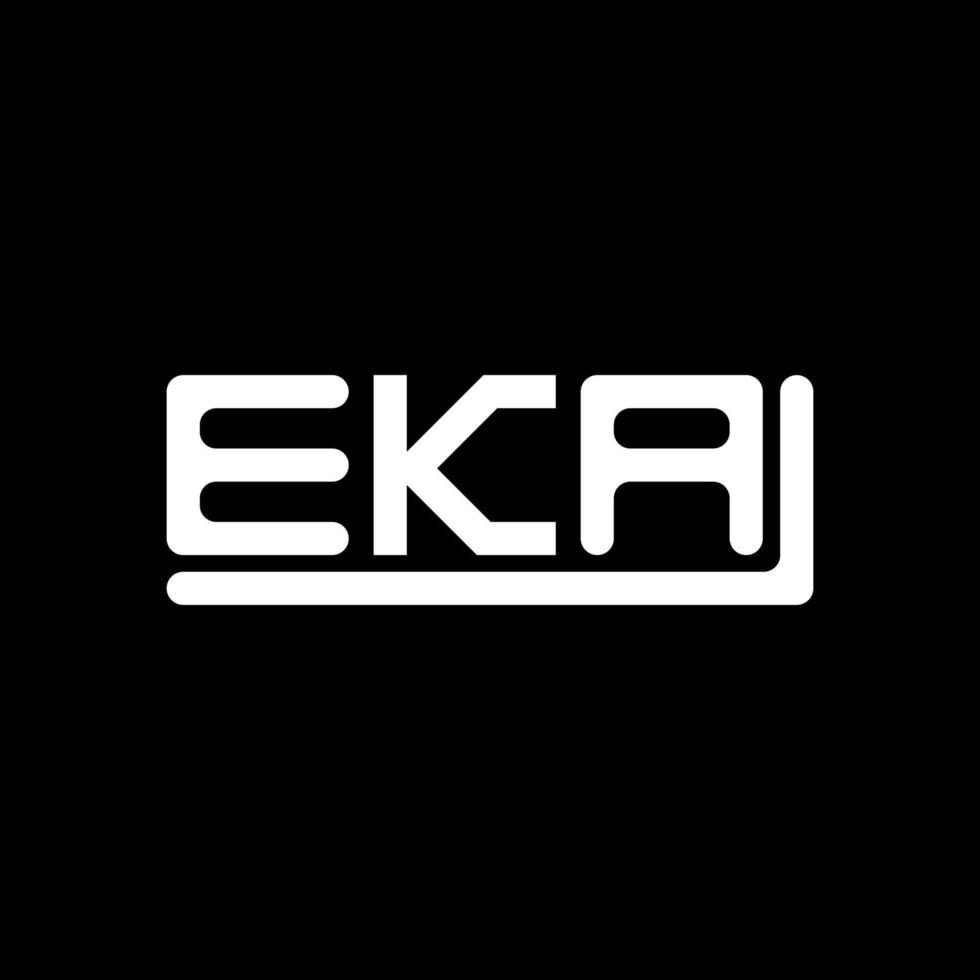 EKA letter logo creative design with vector graphic, EKA simple and modern logo.